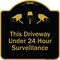 Signmission Designer Series-This Driveway Under 24 Hour Surveillance With Graphics, 18" H, BG-1818-9748 A-DES-BG-1818-9748 - alternate 1